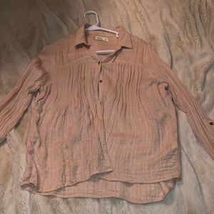 Blush Button Down Blouse